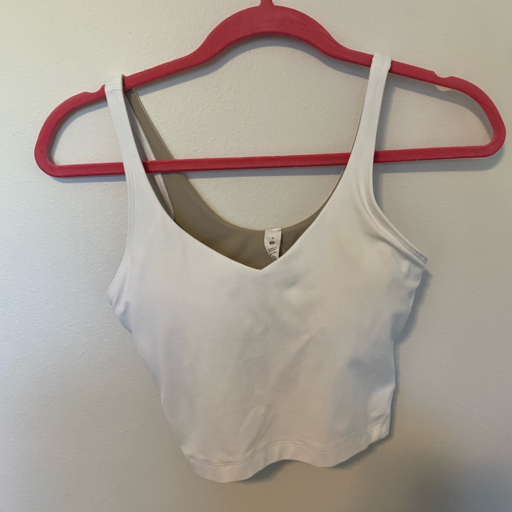 size 4 lululemon white align tank